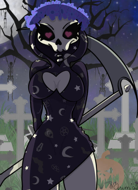 Full character with extra details and detailed background